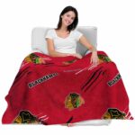 chicago blackhawks fan spirit red blanket best selling