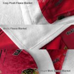 chicago blackhawks fan spirit red blanket best selling