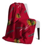 chicago blackhawks fan spirit red blanket best selling