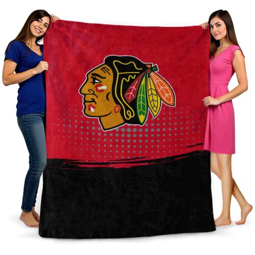 chicago blackhawks gradient dots red blanket fashion forward