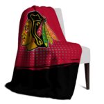 chicago blackhawks gradient dots red blanket top rated