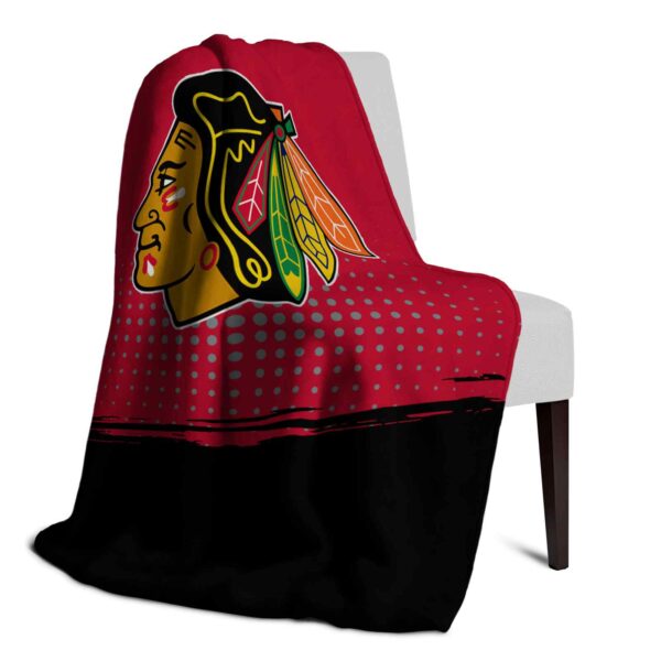 chicago blackhawks gradient dots red blanket top rated