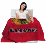chicago blackhawks grunge texture red blanket best selling