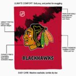 chicago blackhawks grunge texture red blanket best selling