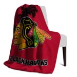chicago blackhawks grunge texture red blanket best selling