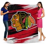 chicago blackhawks paint streaks red white blanket best selling