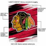 chicago blackhawks paint streaks red white blanket best selling