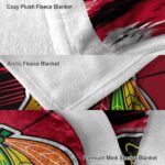 chicago blackhawks paint streaks red white blanket best selling