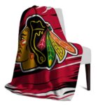 chicago blackhawks paint streaks red white blanket best selling