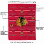 chicago blackhawks striped pattern red blanket best selling