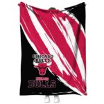 chicago bulls brushstrokes red white blanket best selling