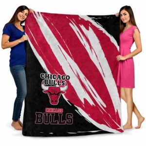 chicago bulls brushstrokes red white blanket fashion forward
