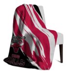 chicago bulls brushstrokes red white blanket best selling