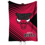 chicago bulls diagonal stripes red blanket best selling