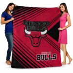 chicago bulls diagonal stripes red blanket fashion forward