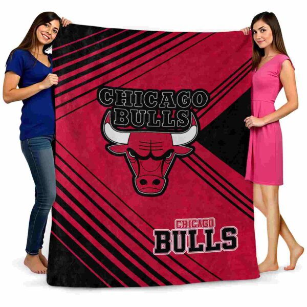 chicago bulls diagonal stripes red blanket fashion forward