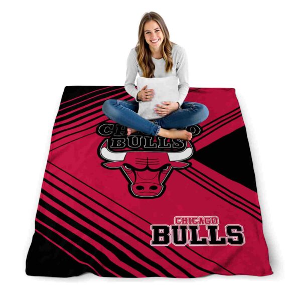 chicago bulls diagonal stripes red blanket high quality