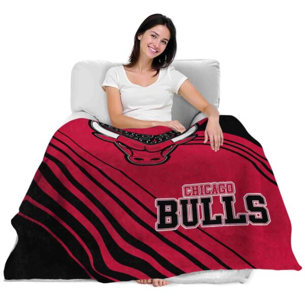 chicago bulls diagonal stripes red blanket latest model