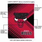 chicago bulls diagonal stripes red blanket new arrival