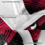 chicago bulls diagonal stripes red blanket premium grade