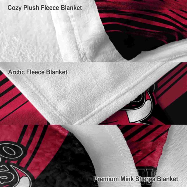 chicago bulls diagonal stripes red blanket premium grade