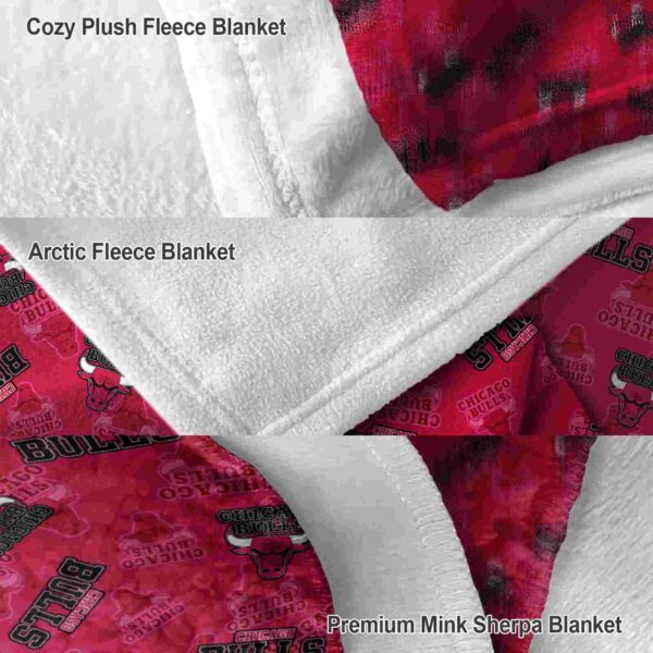 chicago bulls diehard fans red blanket premium grade