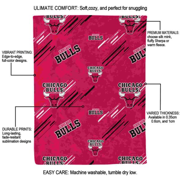 chicago bulls fan spirit red blanket new arrival