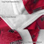 chicago bulls fan spirit red blanket premium grade