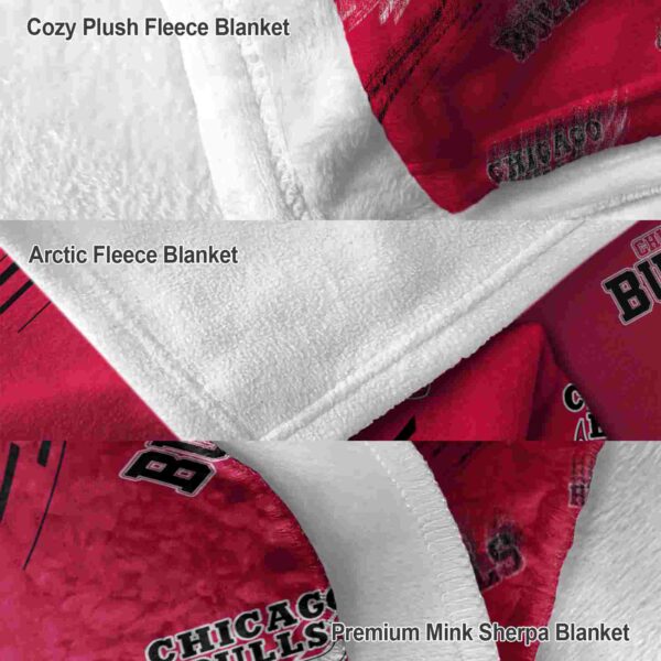 chicago bulls fan spirit red blanket premium grade