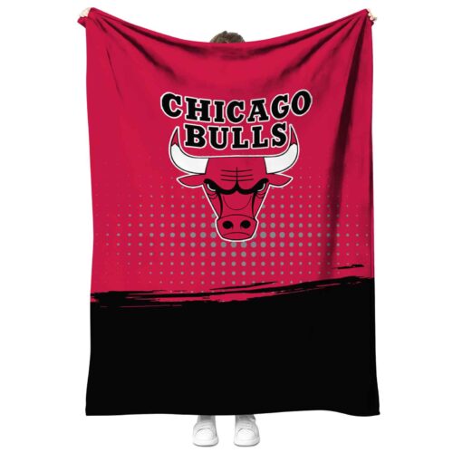 chicago bulls gradient dots red blanket best selling