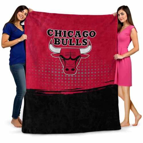 chicago bulls gradient dots red blanket fashion forward