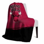 chicago bulls gradient dots red blanket best selling
