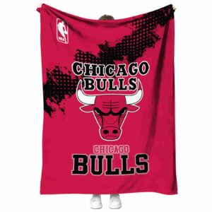 chicago bulls grunge texture red blanket best selling