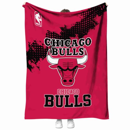 chicago bulls grunge texture red blanket best selling