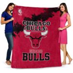 chicago bulls grunge texture red blanket best selling