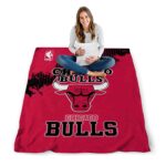 chicago bulls grunge texture red blanket best selling