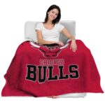 chicago bulls grunge texture red blanket best selling