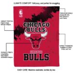 chicago bulls grunge texture red blanket best selling