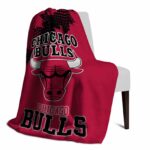 chicago bulls grunge texture red blanket best selling