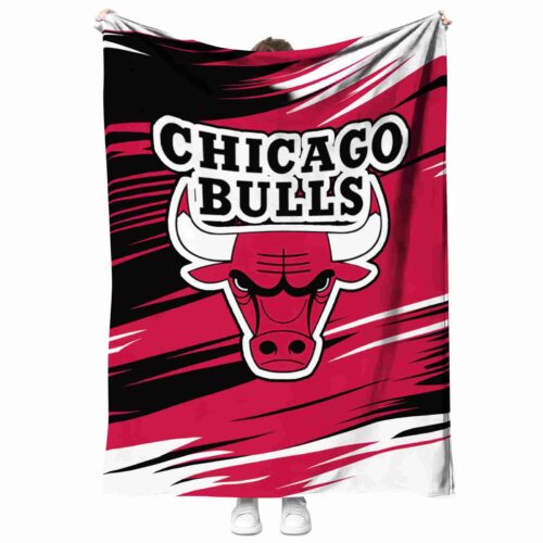 chicago bulls paint streaks red white blanket best selling