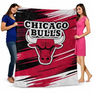 chicago bulls paint streaks red white blanket fashion forward