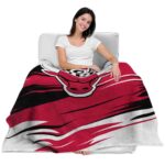 chicago bulls paint streaks red white blanket best selling