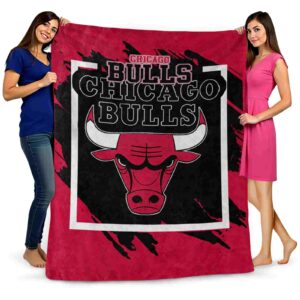 chicago bulls splatter effect red blanket fashion forward