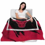 chicago bulls splatter effect red blanket latest model