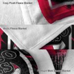 chicago bulls splatter effect red blanket premium grade