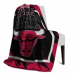 chicago bulls splatter effect red blanket top rated