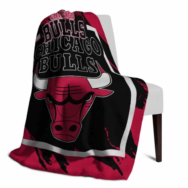 chicago bulls splatter effect red blanket top rated