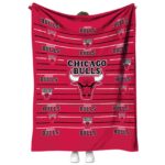 chicago bulls striped pattern red blanket best selling