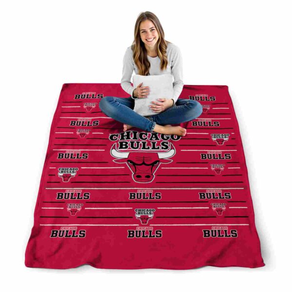 chicago bulls striped pattern red blanket high quality