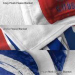 chicago cubs brushstrokes blue white blanket best selling